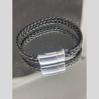 handmade jongens armband pu leer